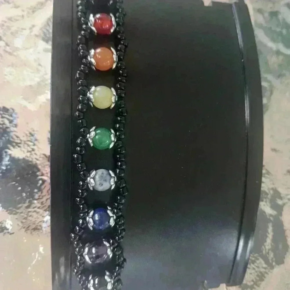 Rainbow Pride Beaded Stone Bracelet - Picture 4 of 8